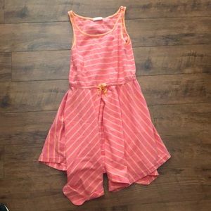 Coral/Orange striped Sundress by Crazy 8 Size 7-8